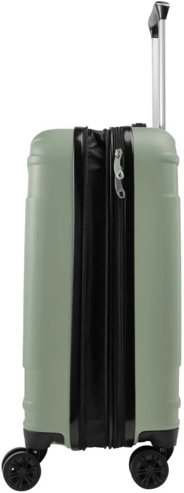 Velocity Suitcase 4 Wheel Luggage Cabin Bags 22x16x8 (55x40x20cm) Suitable for Ryanair, Easyjet, Jet 2 Carry on suitcase (Bodo Green)