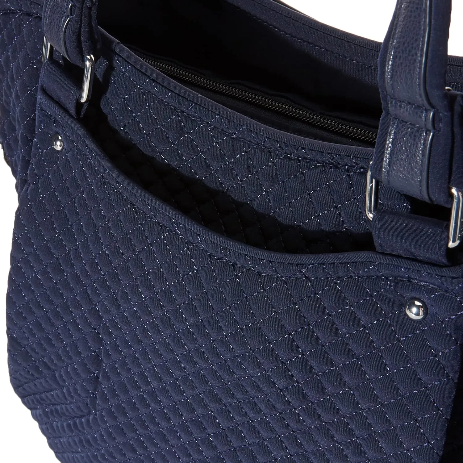 Vera Bradley Women's Microfiber Glenna Satchel Purse, Navy, One Size