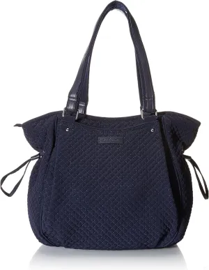 Vera Bradley Women's Microfiber Glenna Satchel Purse, Navy, One Size