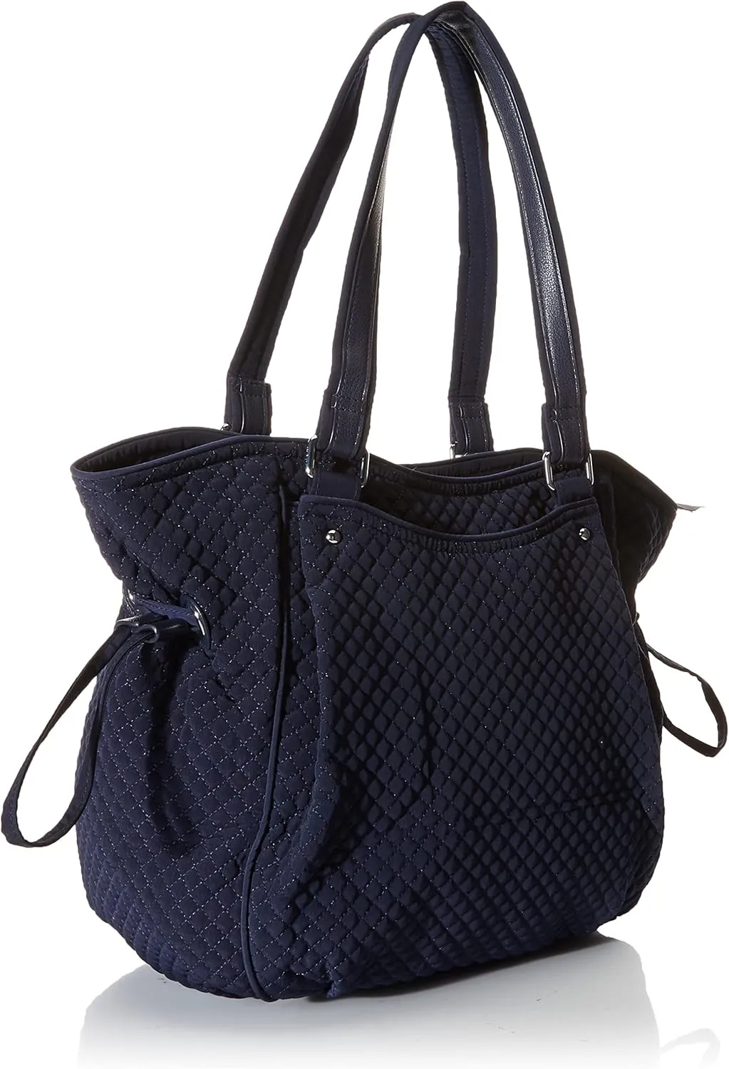 Vera Bradley Women's Microfiber Glenna Satchel Purse, Navy, One Size
