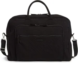 Vera Bradley Women's Microfiber Grand Weekender Travel Bag, Black, One Size