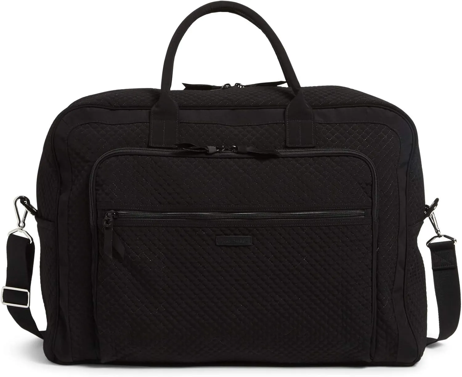 Vera Bradley Women's Microfiber Grand Weekender Travel Bag, Black, One Size