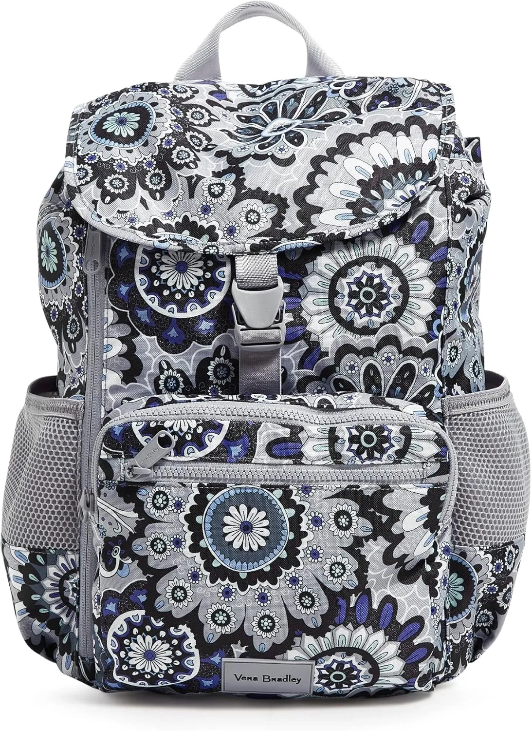 Vera Bradley Women's Recycled Lighten Up Reactive Daytripper Backpack, Tranquil Medallion, One Size