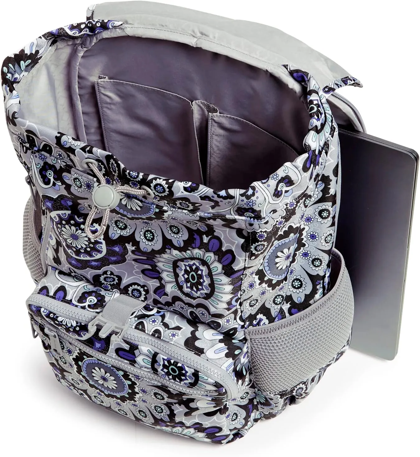 Vera Bradley Women's Recycled Lighten Up Reactive Daytripper Backpack, Tranquil Medallion, One Size