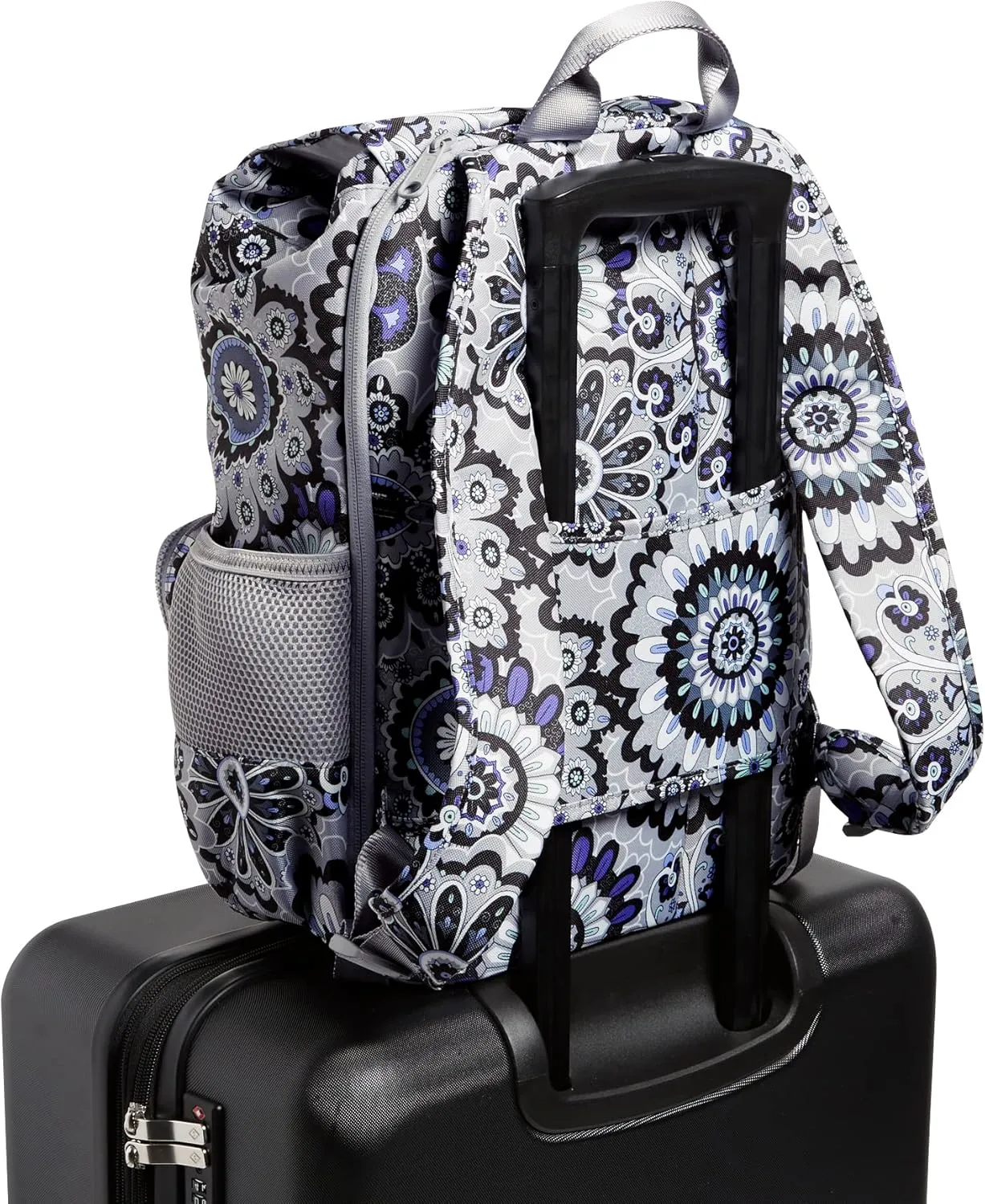 Vera Bradley Women's Recycled Lighten Up Reactive Daytripper Backpack, Tranquil Medallion, One Size
