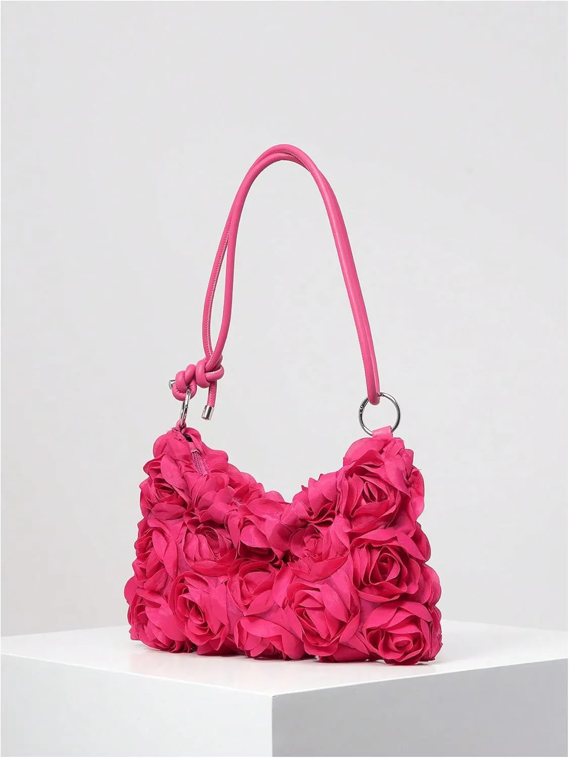 Verdusa Women's 3D Flower Floral Evening Handbag Shoulder Hobo Bag Party Clutch Purse