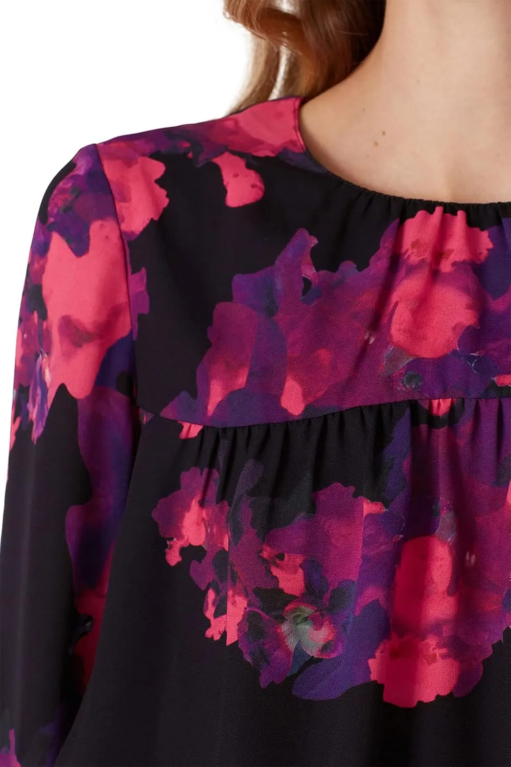 Victor Alfaro Collective Rent The Runway Pre-Loved Painted Floral Peplum Top