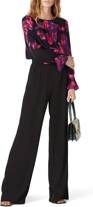 Victor Alfaro Collective Rent The Runway Pre-Loved Painted Floral Peplum Top