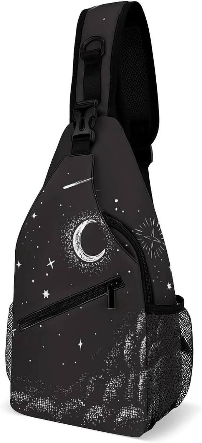 View to The Sky in Nighttime Fashion Sling Bag Shoulder Chest Crossbody Bags for Women Men Backpack Daypack Travel Hiking