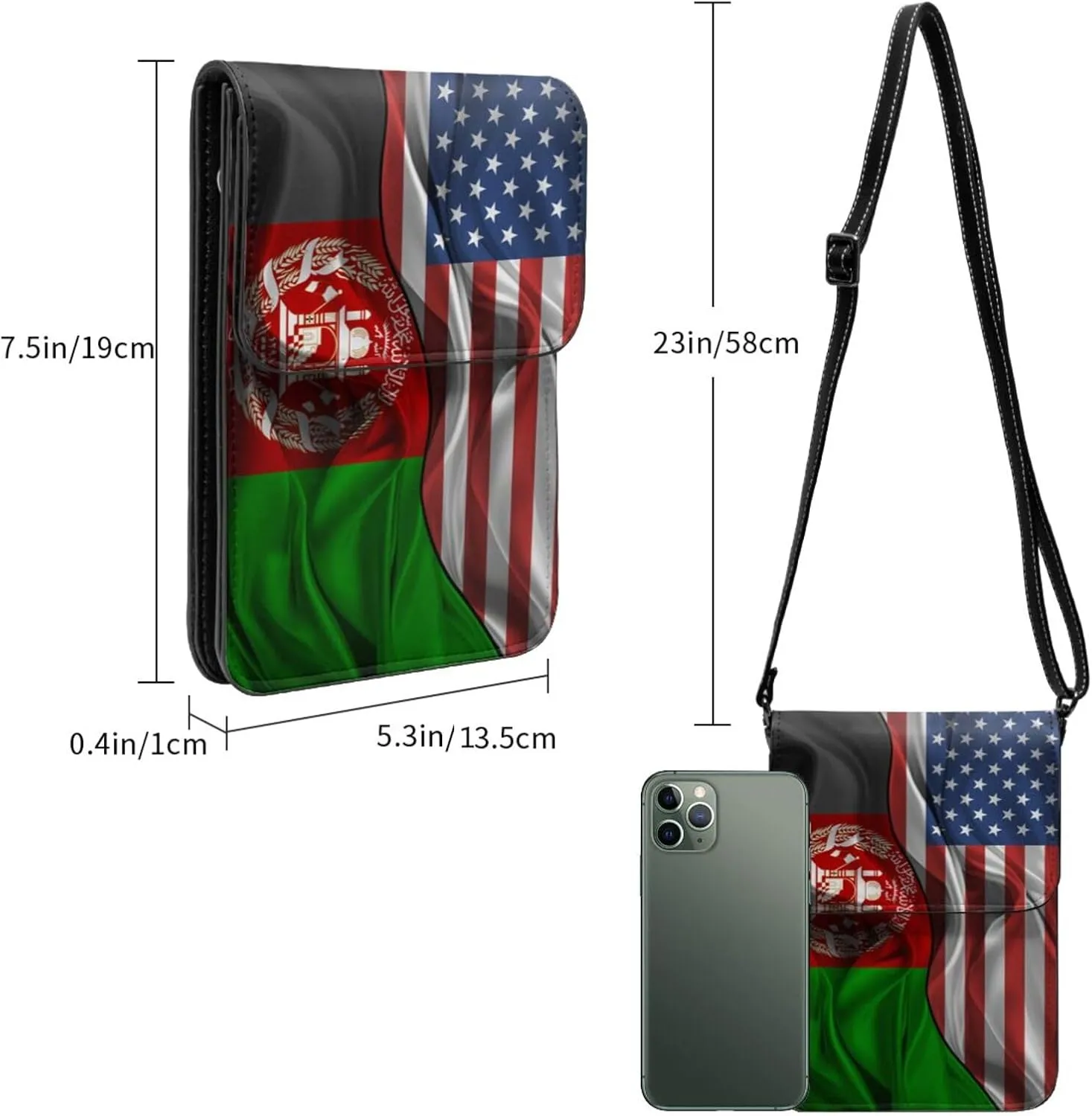 Vintage America Argentina Argentinean Silk Flag Small Crossbody Purse Cell Phone Bag for Women
