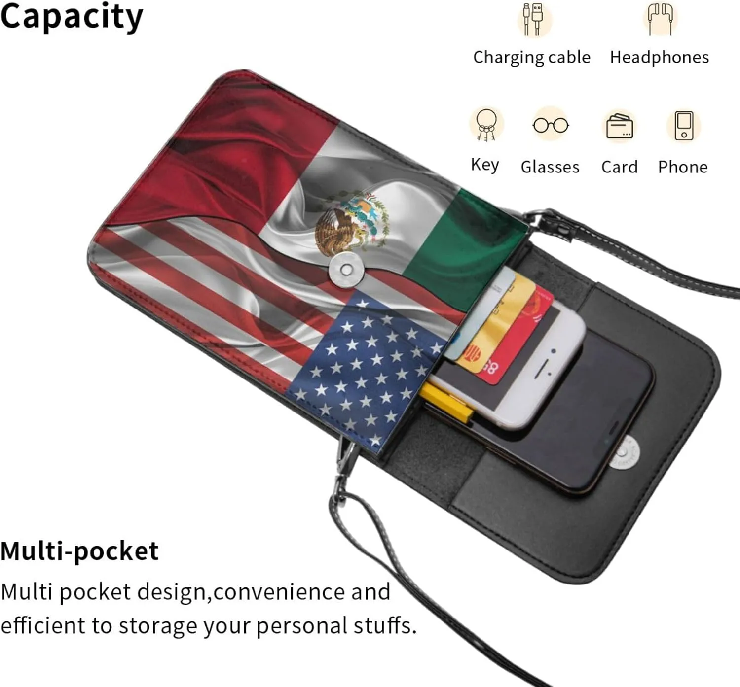 Vintage America Namibia Namibian Silk Flag Small Crossbody Purse Cell Phone Bag for Women