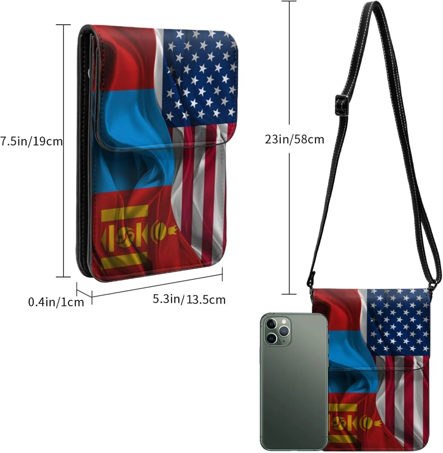 Vintage America Namibia Namibian Silk Flag Small Crossbody Purse Cell Phone Bag for Women