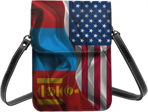 Vintage America Namibia Namibian Silk Flag Small Crossbody Purse Cell Phone Bag for Women
