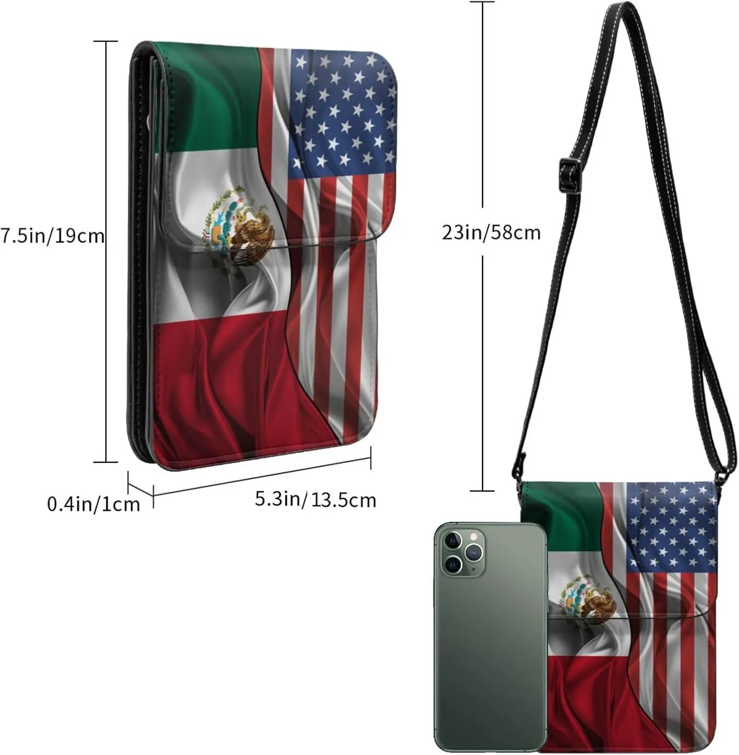 Vintage America Namibia Namibian Silk Flag Small Crossbody Purse Cell Phone Bag for Women