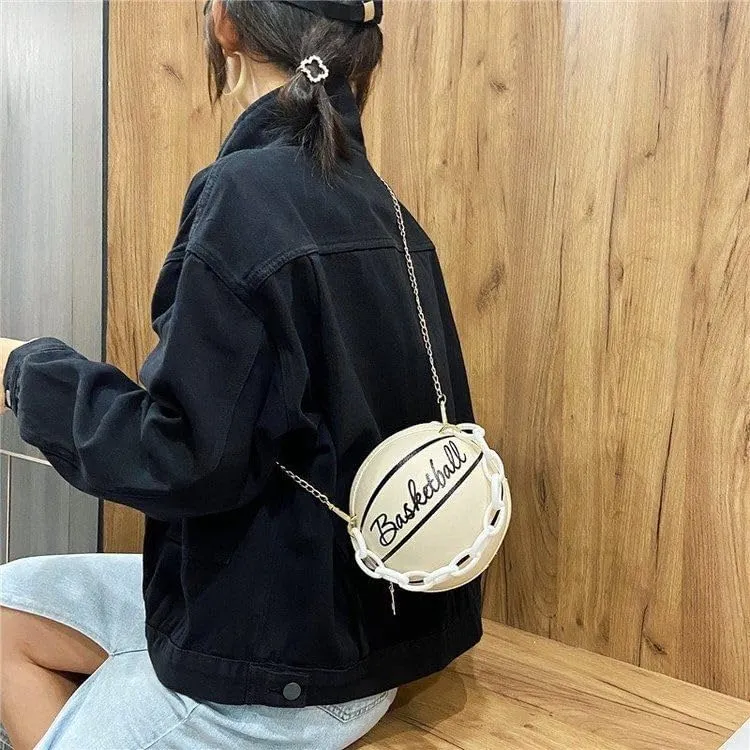 Viral Rugby Ball-Shaped Crossbody Bag for Women | Trendy Contrast Panel Shoulder Purse with Detachable Strap | Compact