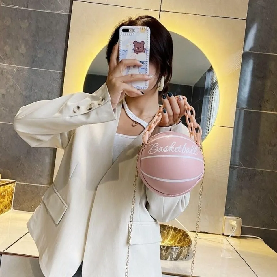 Viral Rugby Ball-Shaped Crossbody Bag for Women | Trendy Contrast Panel Shoulder Purse with Detachable Strap | Compact