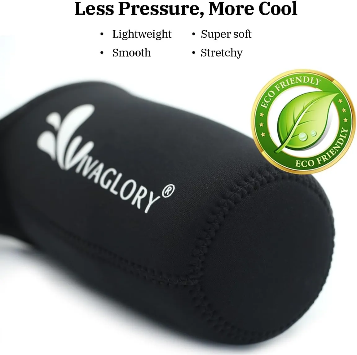 VIVAGLORY Neoprene Water Bottle Holder, Insulated Water Bottle Sling with Adjustable Shoulder Strap, Great for Stainless Steel & Plastic Bottles, Sport & Energy Drinks