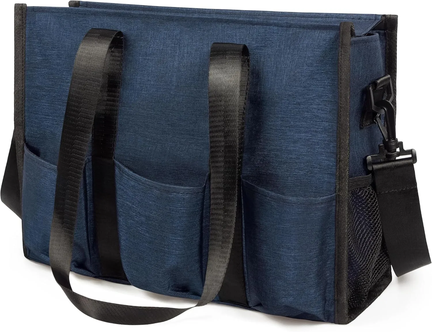 VOLGANIK ROCK Tote Bag with Compartments, Large Multi Pockets Tote Bag for Women & Men Work Tote Bags with Zipper