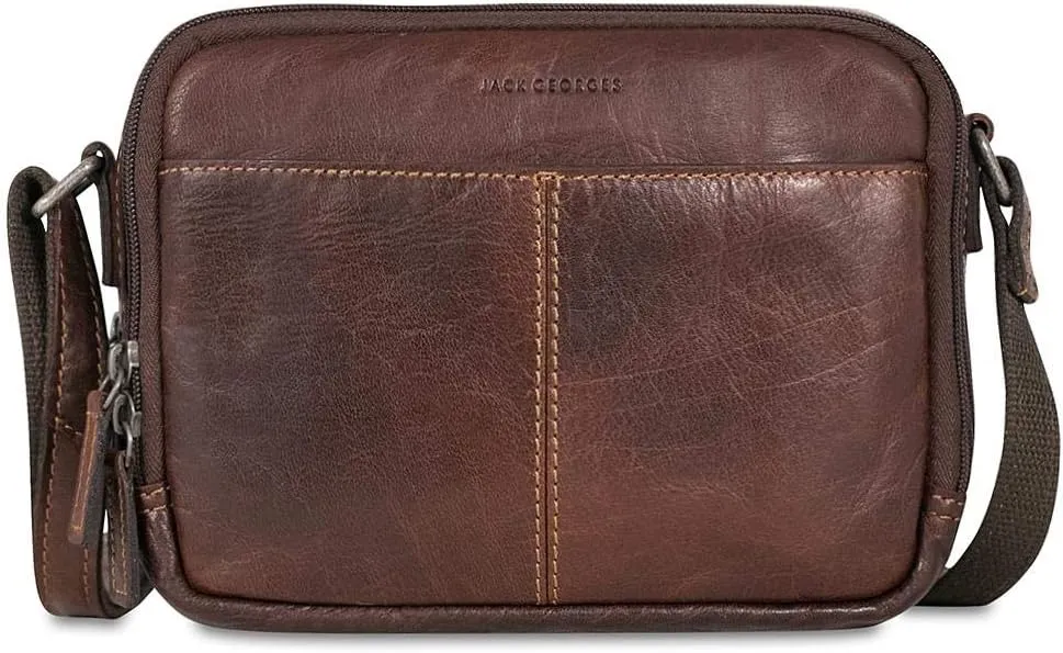 Voyager Double Zippered Crossbody Bag #7195