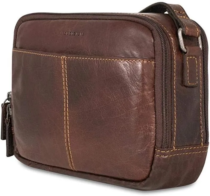 Voyager Double Zippered Crossbody Bag #7195