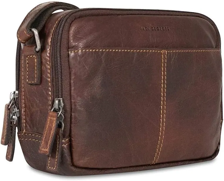 Voyager Double Zippered Crossbody Bag #7195