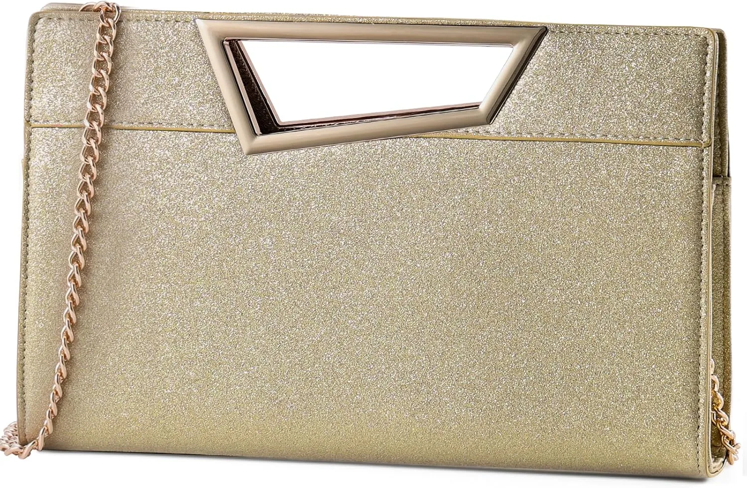 VX VONXURY Leather Clutch Purses for Women Convertible Crossbody Purses with Detachable Strap Handbag for Wedding Party