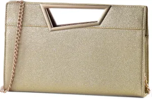 VX VONXURY Leather Clutch Purses for Women Convertible Crossbody Purses with Detachable Strap Handbag for Wedding Party