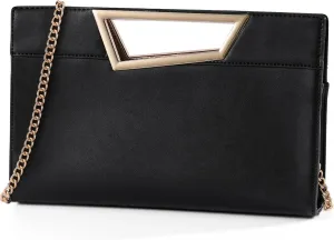 VX VONXURY Leather Clutch Purses for Women Convertible Crossbody Purses with Detachable Strap Handbag for Wedding Party
