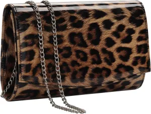 WALLYN'S Women Patent Leather Wallets Fashion Clutch Purses, Evening Bag Handbag Solid Color