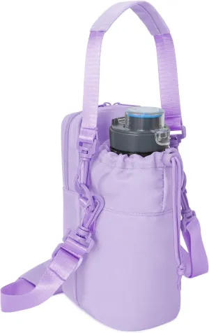 Wandering Nature Water Bottle Holder with Strap 32oz Insulated Water Bottle Carrier Sling Bag with Phone Pocket Water Bottle Pouch for Hiking Walking(Patent Pending)…