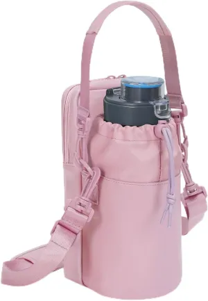 Wandering Nature Water Bottle Holder with Strap 32oz Insulated Water Bottle Carrier Sling Bag with Phone Pocket Water Bottle Pouch for Hiking Walking(Patent Pending)…