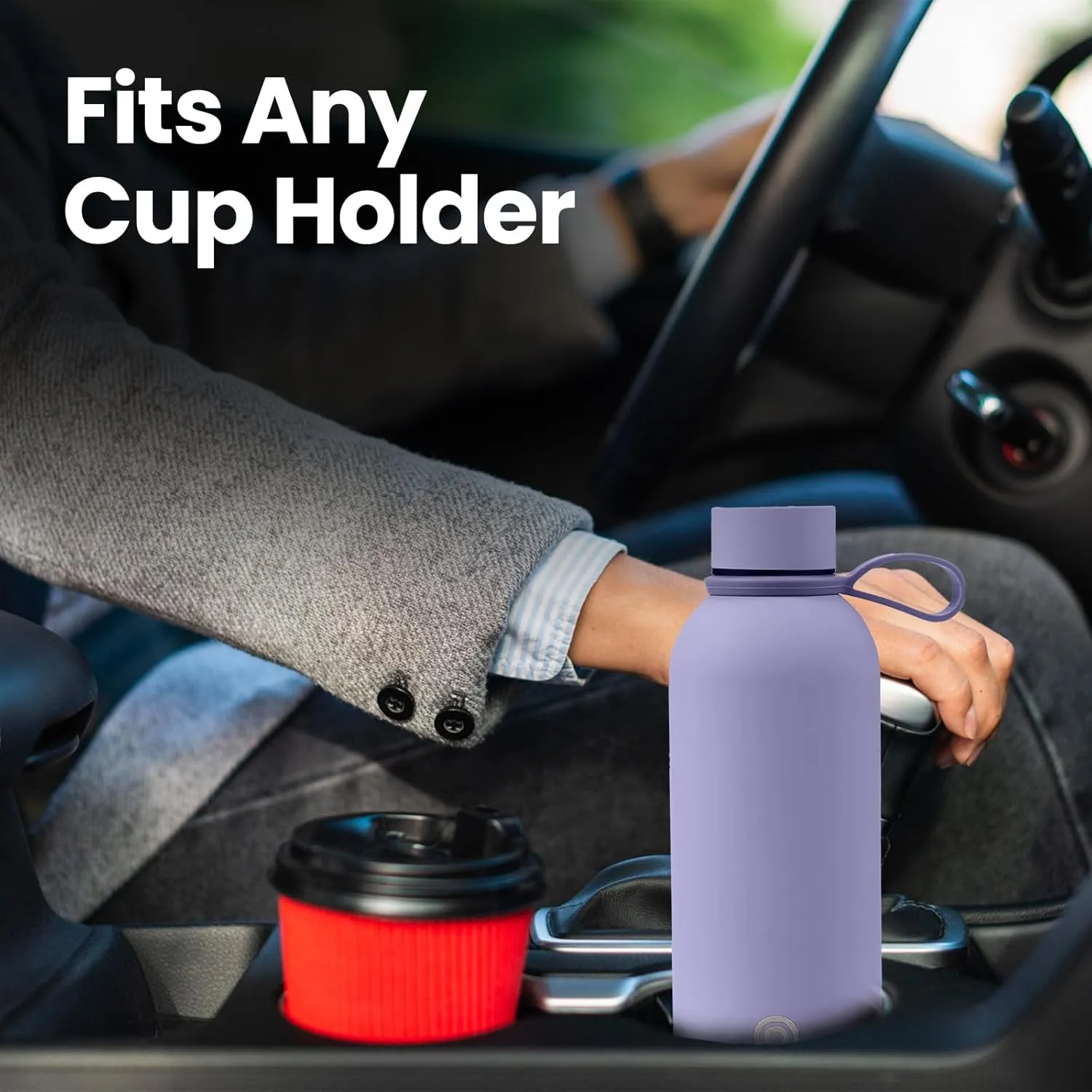 Water Bottle 25 Oz Stainless Steel Double Wall & Vacuum Insulated Sports Water Bottle Keep Cold for Upto 15 Hours and Hot for Upto 12 Hours (Purple)