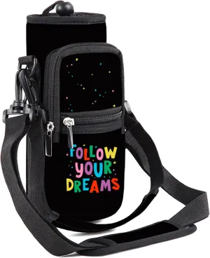 Water Bottle Carrier Bag Holder 25oz 32oz 40oz 64oz Insulated Water Bottle Sling Sleeve Case Cover with Strap Pockets