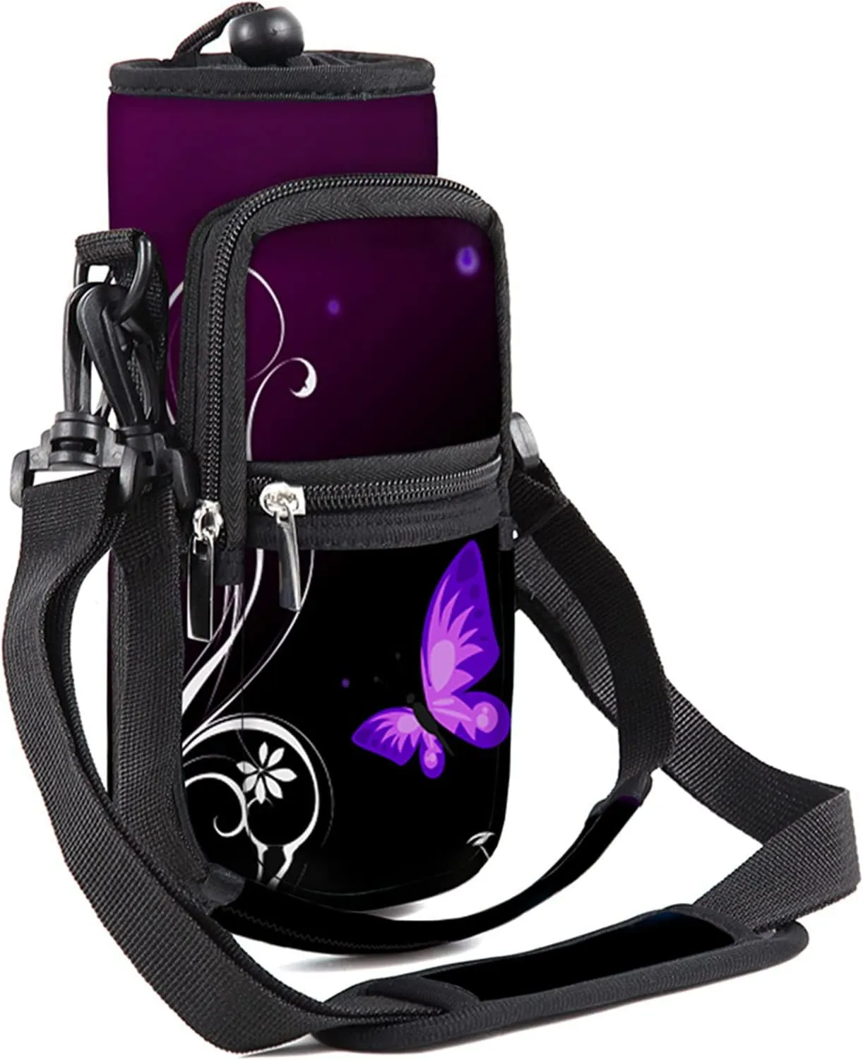 Water Bottle Carrier Bag Holder 25oz 32oz 40oz 64oz Insulated Water Bottle Sling Sleeve Case Cover with Strap Pockets