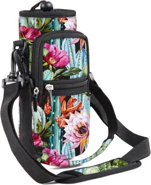 Water Bottle Carrier Bag Holder 25oz 32oz 40oz 64oz Insulated Water Bottle Sling Sleeve Case Cover with Strap Pockets