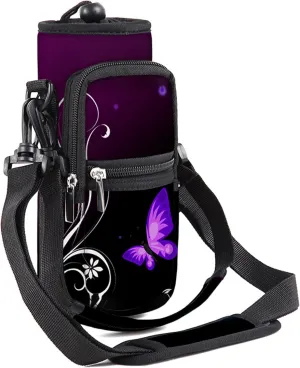 Water Bottle Carrier Bag Holder 25oz 32oz 40oz 64oz Insulated Water Bottle Sling Sleeve Case Cover with Strap Pockets