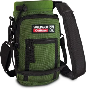 Wild Wolf Outfitters - #1 Best Water Bottle Holder for 32 oz Bottles - Carry, Protect and Insulate Your Flask with This Military Grade Carrier w/ 2 Pockets and an Adjustable Padded Shoulder Strap.