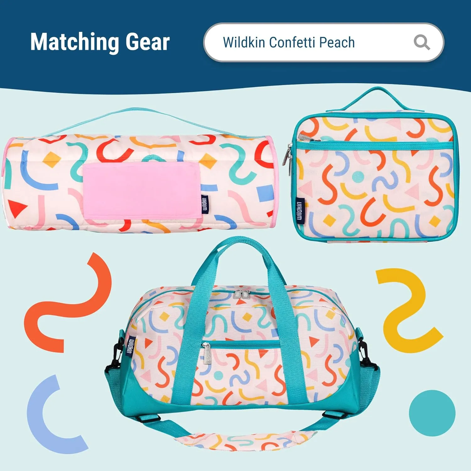 Wildkin 12-inch Kids Backpack – Padded, Adjustable, Ideal for Daycare & Travel (Confetti Peach)