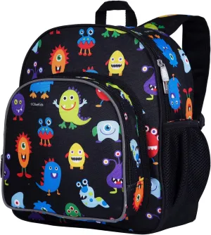 Wildkin 12-inch Kids Backpack – Padded, Adjustable, Ideal for Daycare & Travel - Monsters