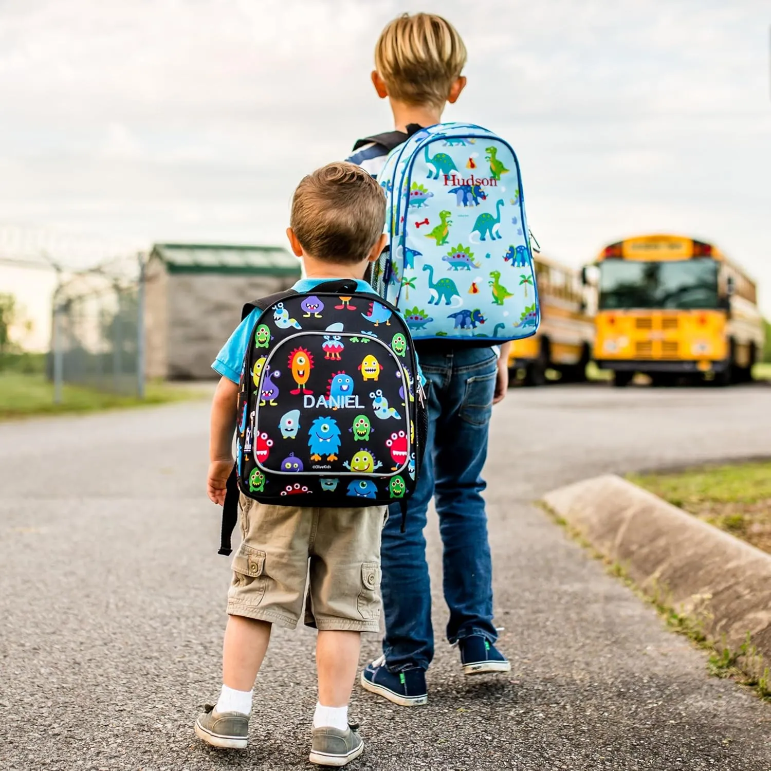 Wildkin 12-inch Kids Backpack – Padded, Adjustable, Ideal for Daycare & Travel - Monsters