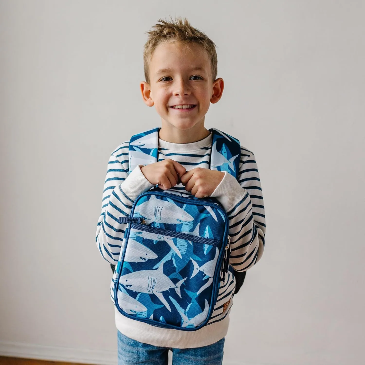 Wildkin ECO rPET Insulated Original Lunch Bag – Durable, Stylish, Ideal for School & Travel - Sharks