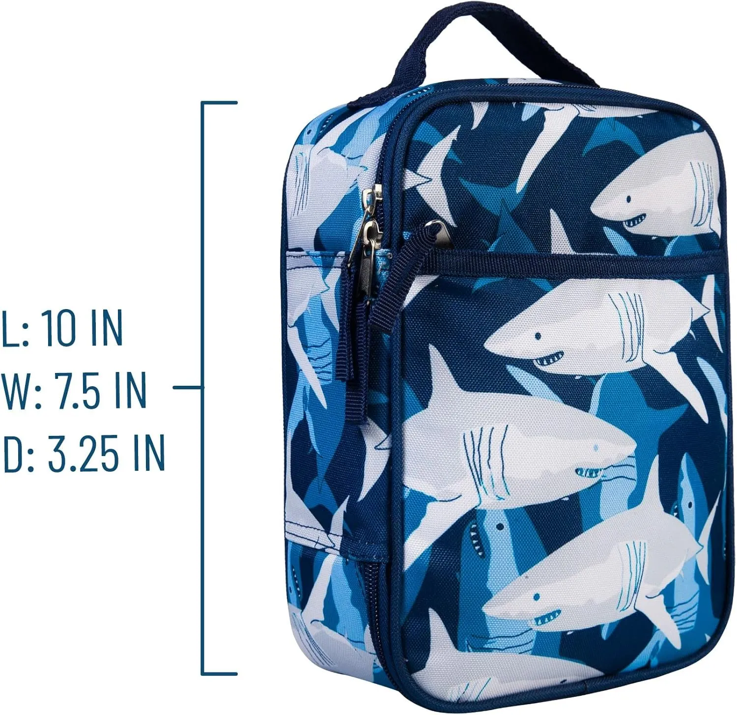 Wildkin ECO rPET Insulated Original Lunch Bag – Durable, Stylish, Ideal for School & Travel - Sharks