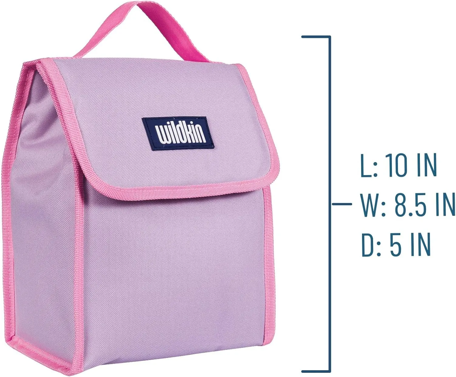 Wildkin Kids Insulated Lunch Bag – Reusable, Ideal for Hot/Cold Snacks, School & Travel - Lilac