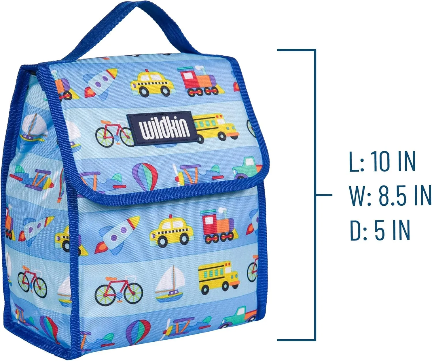 Wildkin Kids Insulated Lunch Bag – Reusable, Ideal for Hot/Cold Snacks, School & Travel - On the Go