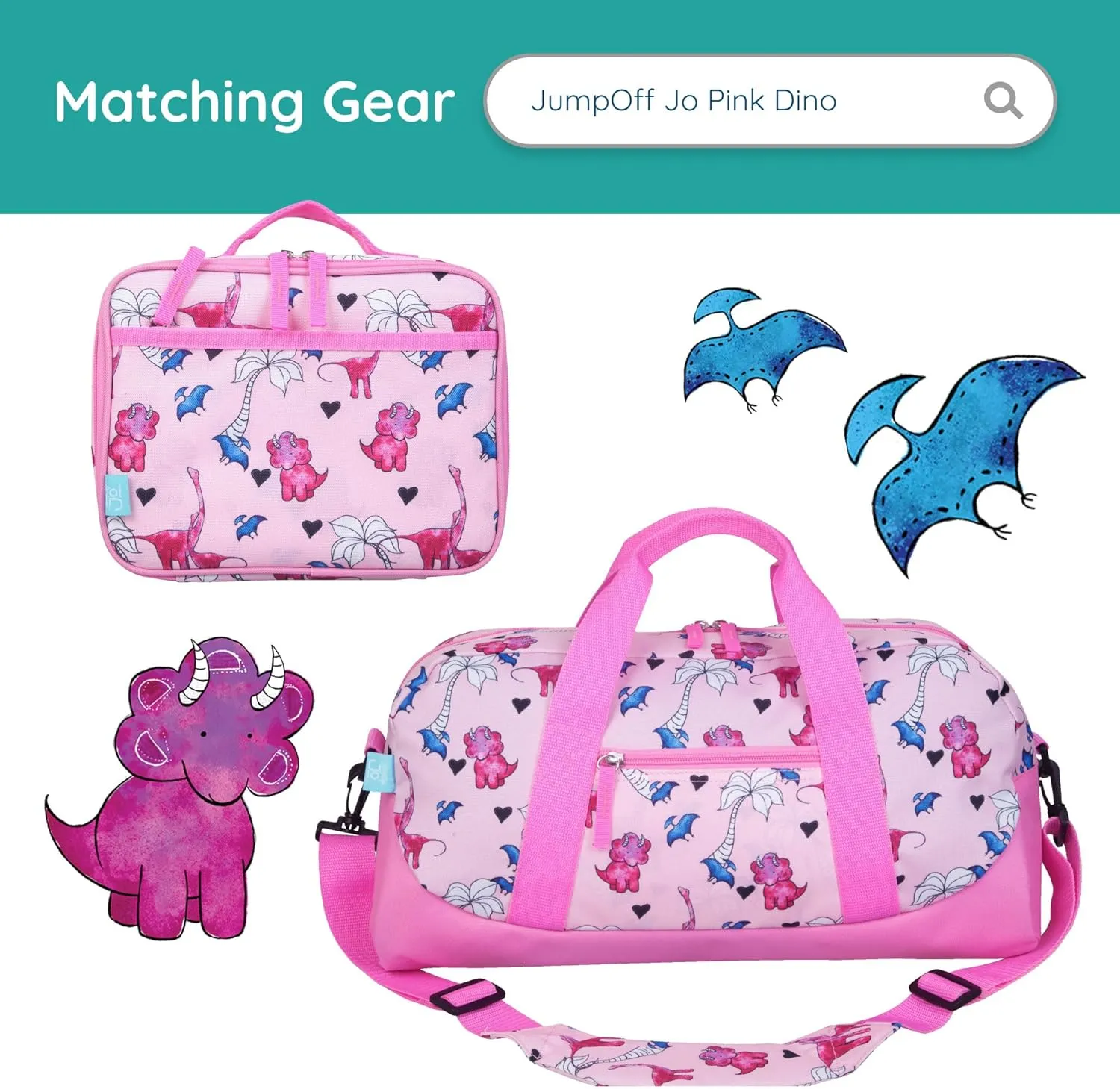 Wildkin Pink Dino 12 Inch Backpack