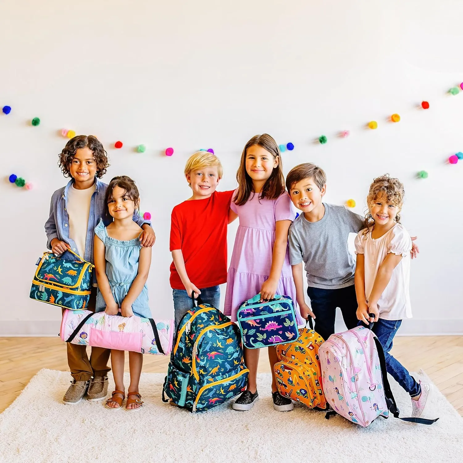 Wildkin Two Compartment Insulated Lunch Bag for Kids – School & Travel Ready - Lilac Lemonade