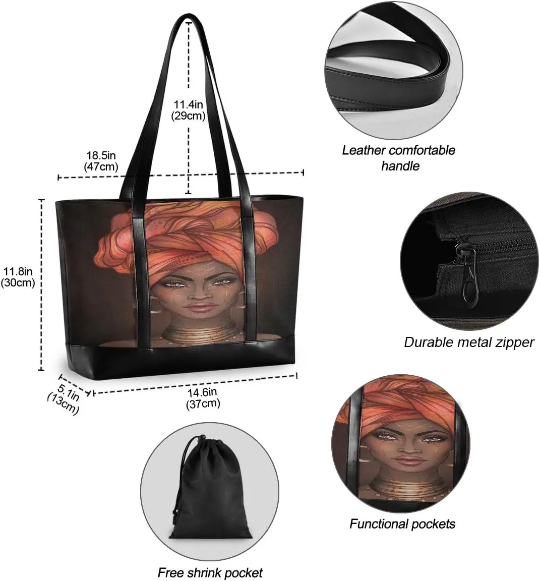 Woman Tote Bag Cheeteh Leopard Print Shoulder Capacity Computer Handbag