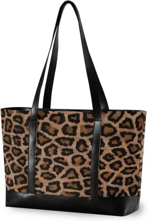 Woman Tote Bag Cheeteh Leopard Print Shoulder Capacity Computer Handbag