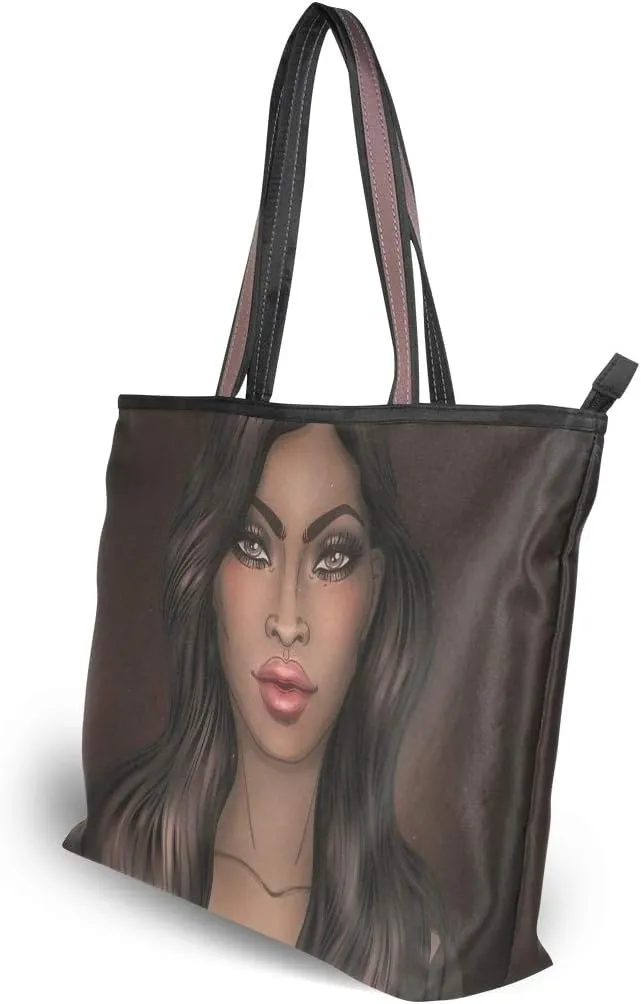 Woman Tote Bag Cute French Bulldog Shoulder Handbag for Work Travel Business Beach Shopping School