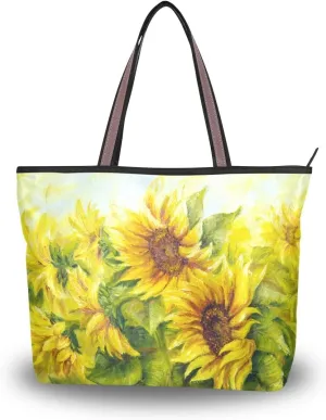 Woman Tote Bag Shoulder Handbag Orange Elephant for Work Travel Business Beach Shopping School